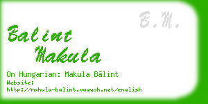 balint makula business card