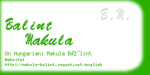 balint makula business card